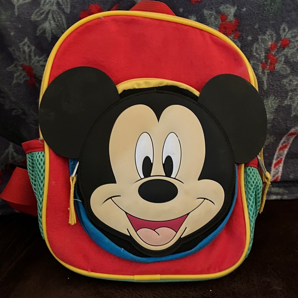 Disney Red and Yellow Mickey Mouse Kids Backpack